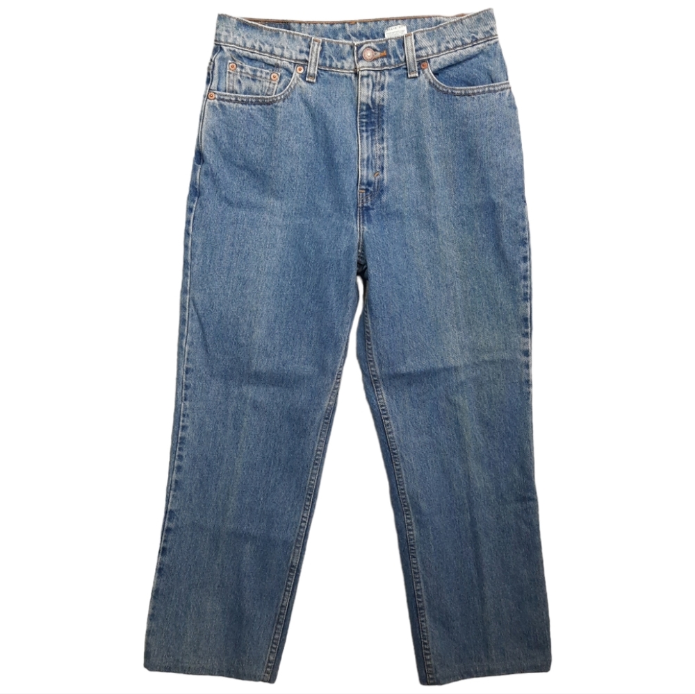 VTG Levi's 512 Slim Straight High Rise Crop Blue Jean SZ 12